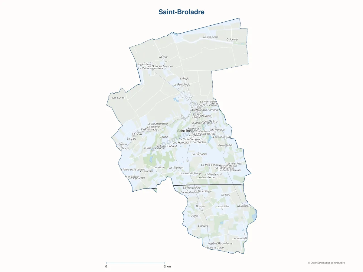 Carte de Saint-Broladre à personnaliser