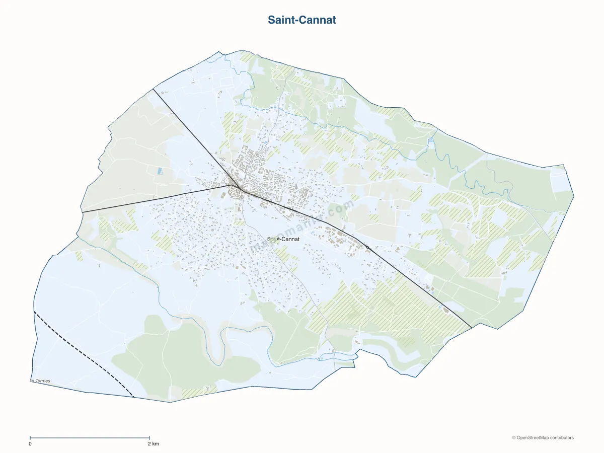 Carte de Saint-Cannat à personnaliser