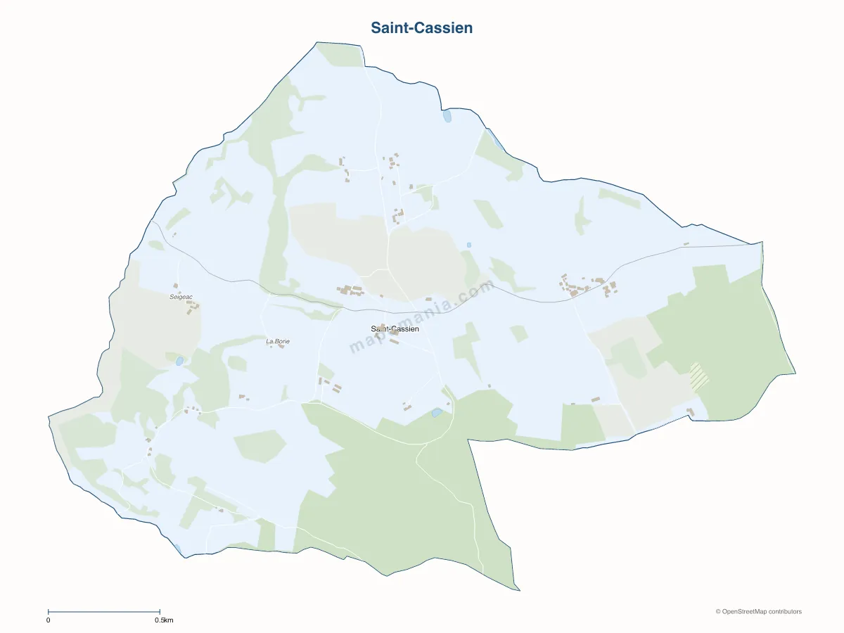 Carte de Saint-Cassien à personnaliser
