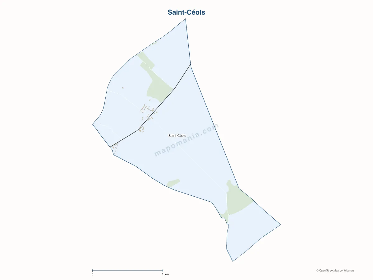 Carte de Saint-Céols à personnaliser