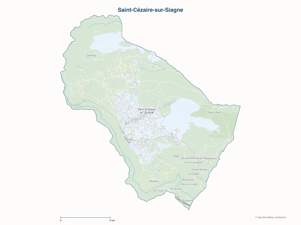 Carte de Saint-Cézaire-sur-Siagne à personnaliser