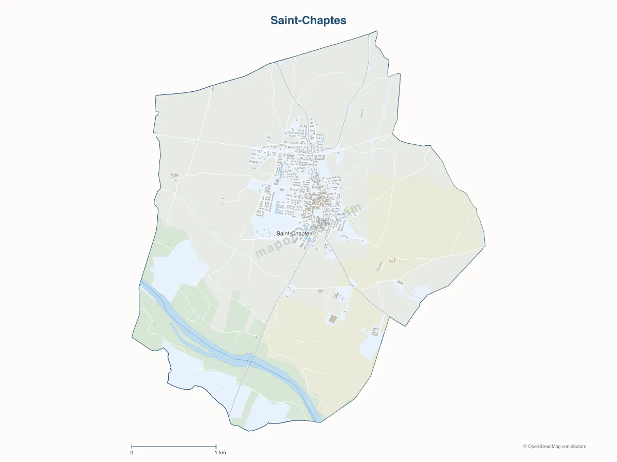 Carte de Saint-Chaptes à personnaliser