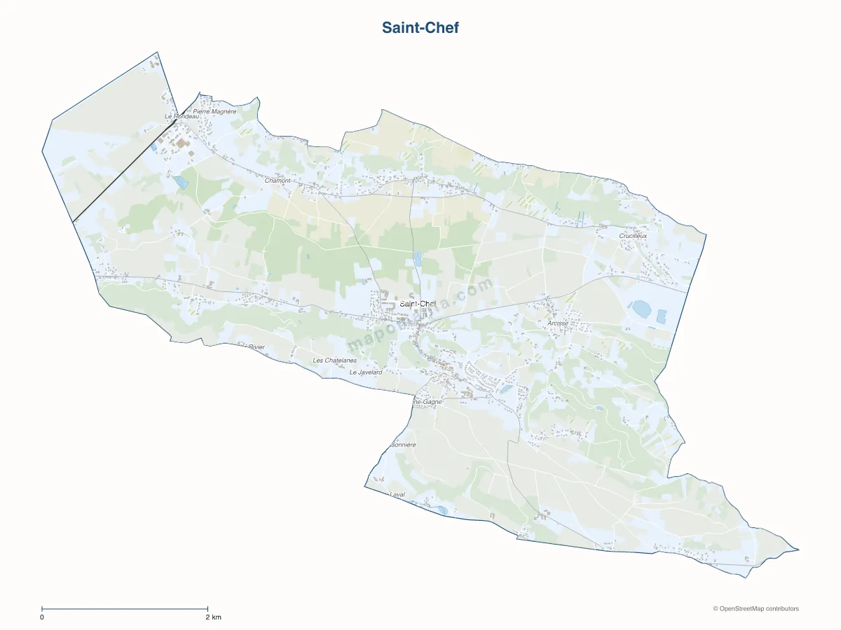 Carte de Saint-Chef à personnaliser