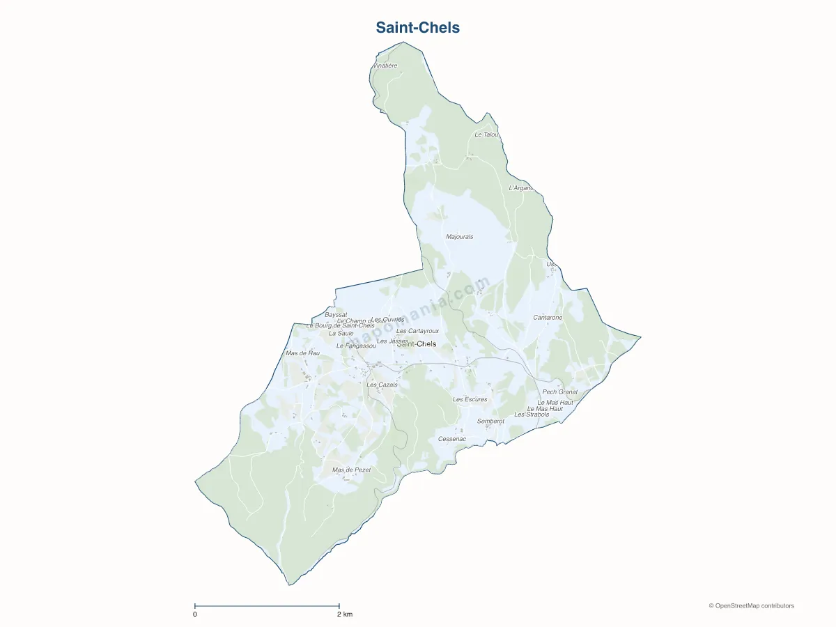 Carte de Saint-Chels à personnaliser