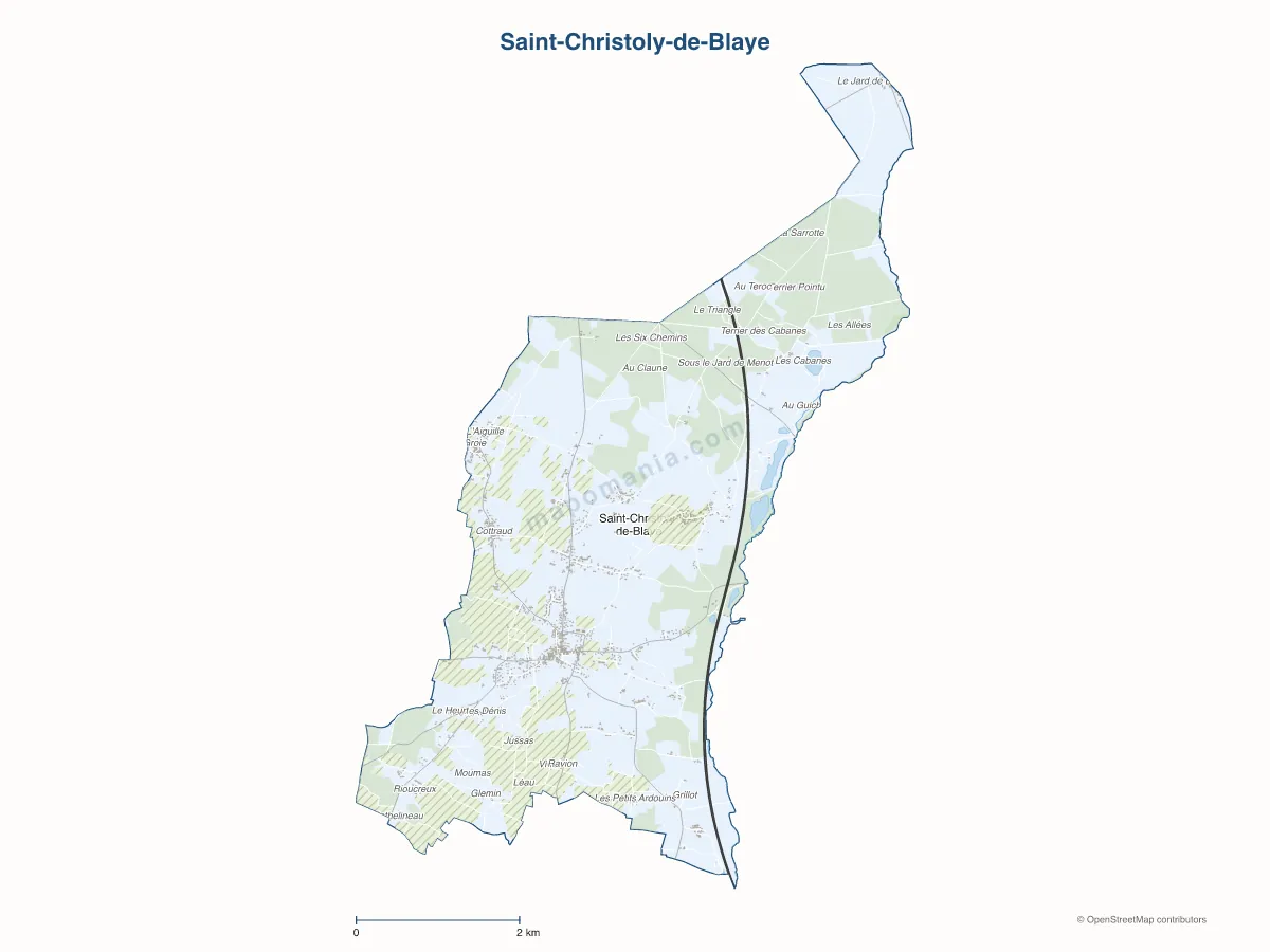 Carte de Saint-Christoly-de-Blaye à personnaliser