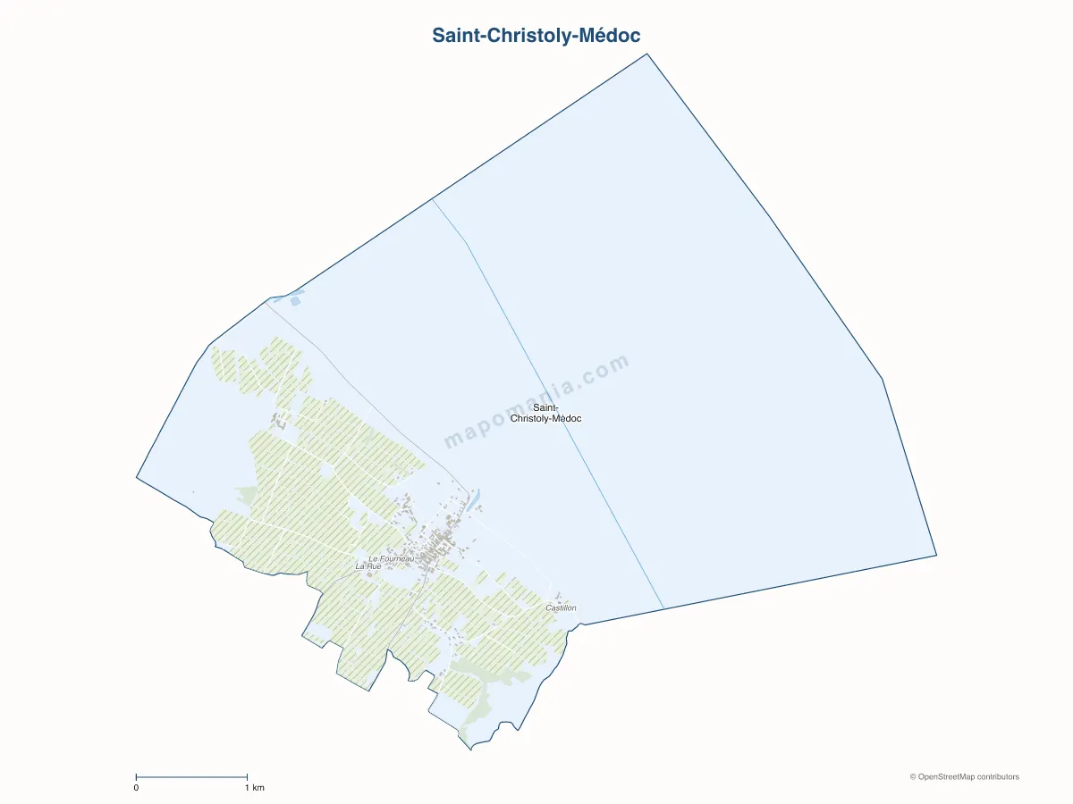 Carte de Saint-Christoly-Médoc à personnaliser