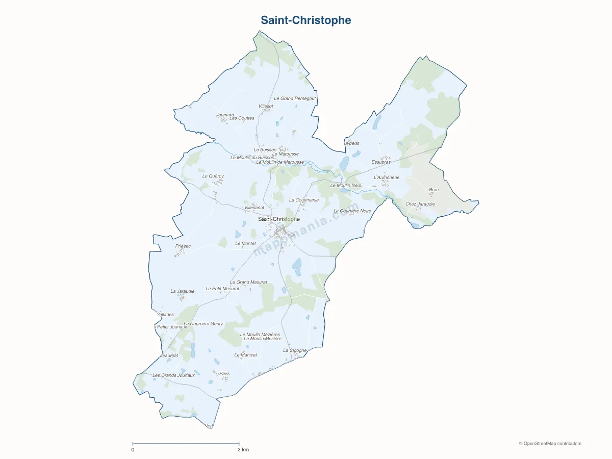 Carte de Saint-Christophe à personnaliser