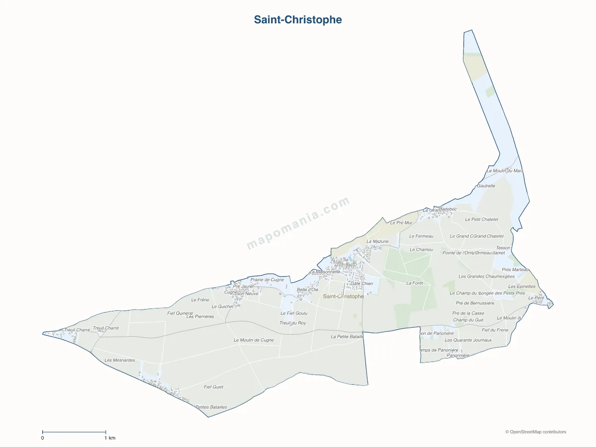 Carte de Saint-Christophe à personnaliser