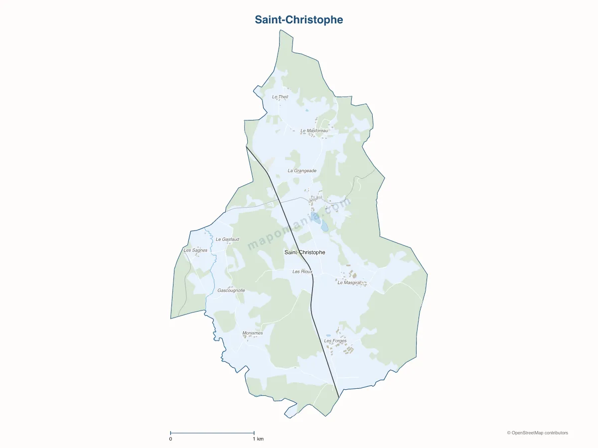 Carte de Saint-Christophe à personnaliser