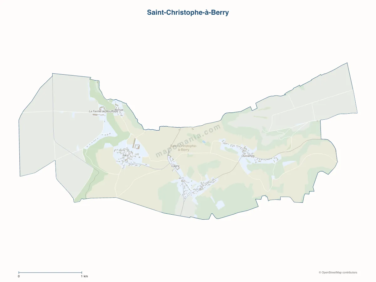 Carte de Saint-Christophe-à-Berry à personnaliser