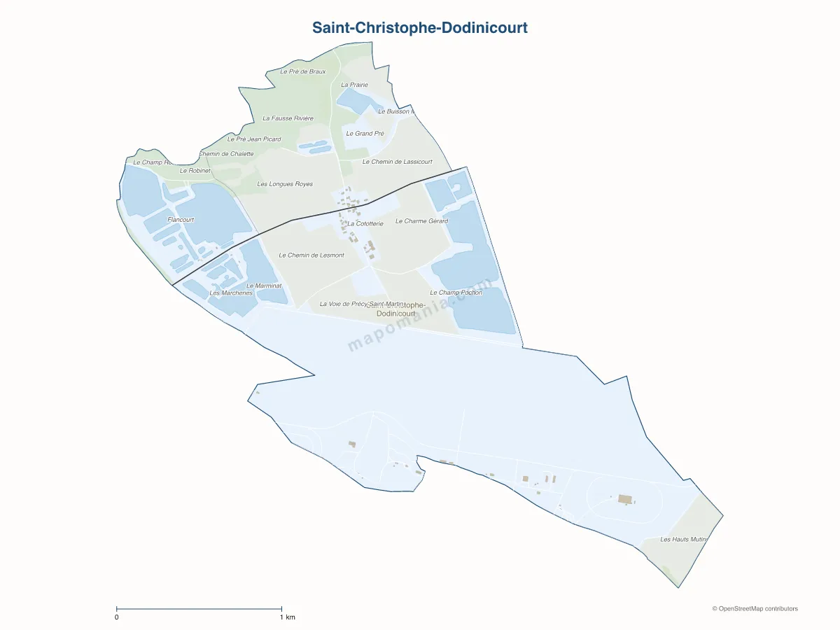 Carte de Saint-Christophe-Dodinicourt à personnaliser