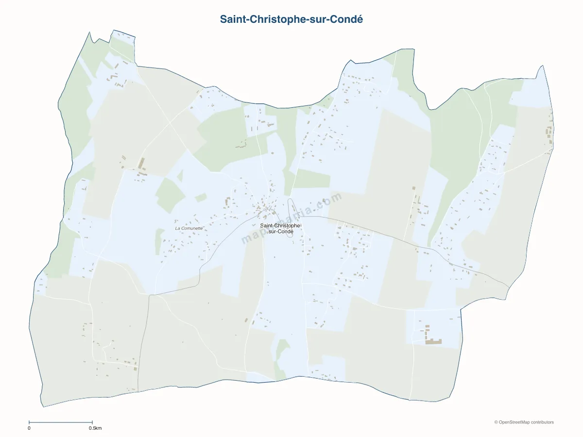 Carte de Saint-Christophe-sur-Condé à personnaliser