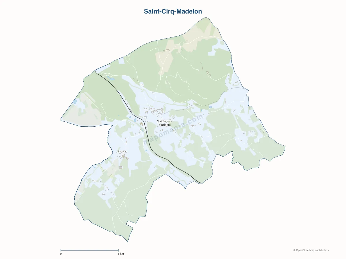 Carte de Saint-Cirq-Madelon à personnaliser