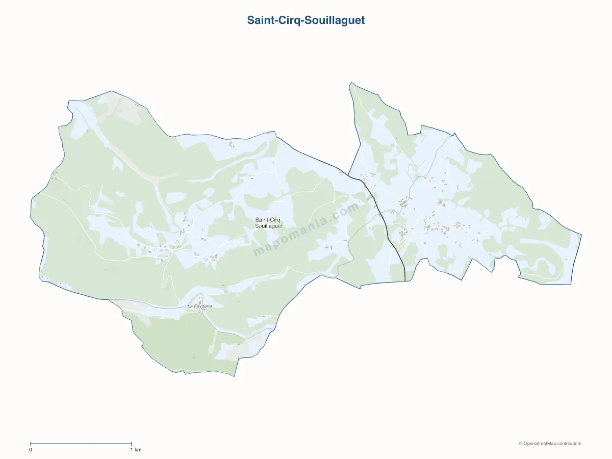 Carte de Saint-Cirq-Souillaguet à personnaliser