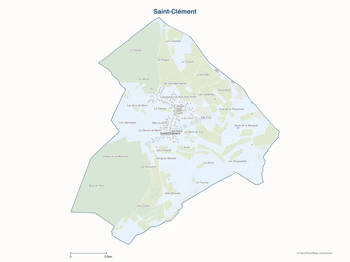 Carte de Saint-Clément à personnaliser