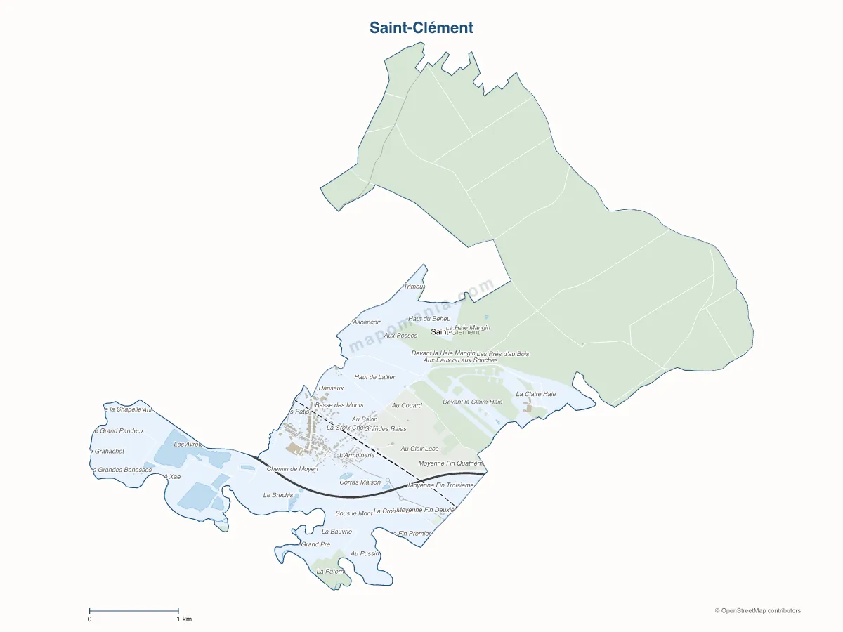 Carte de Saint-Clément à personnaliser