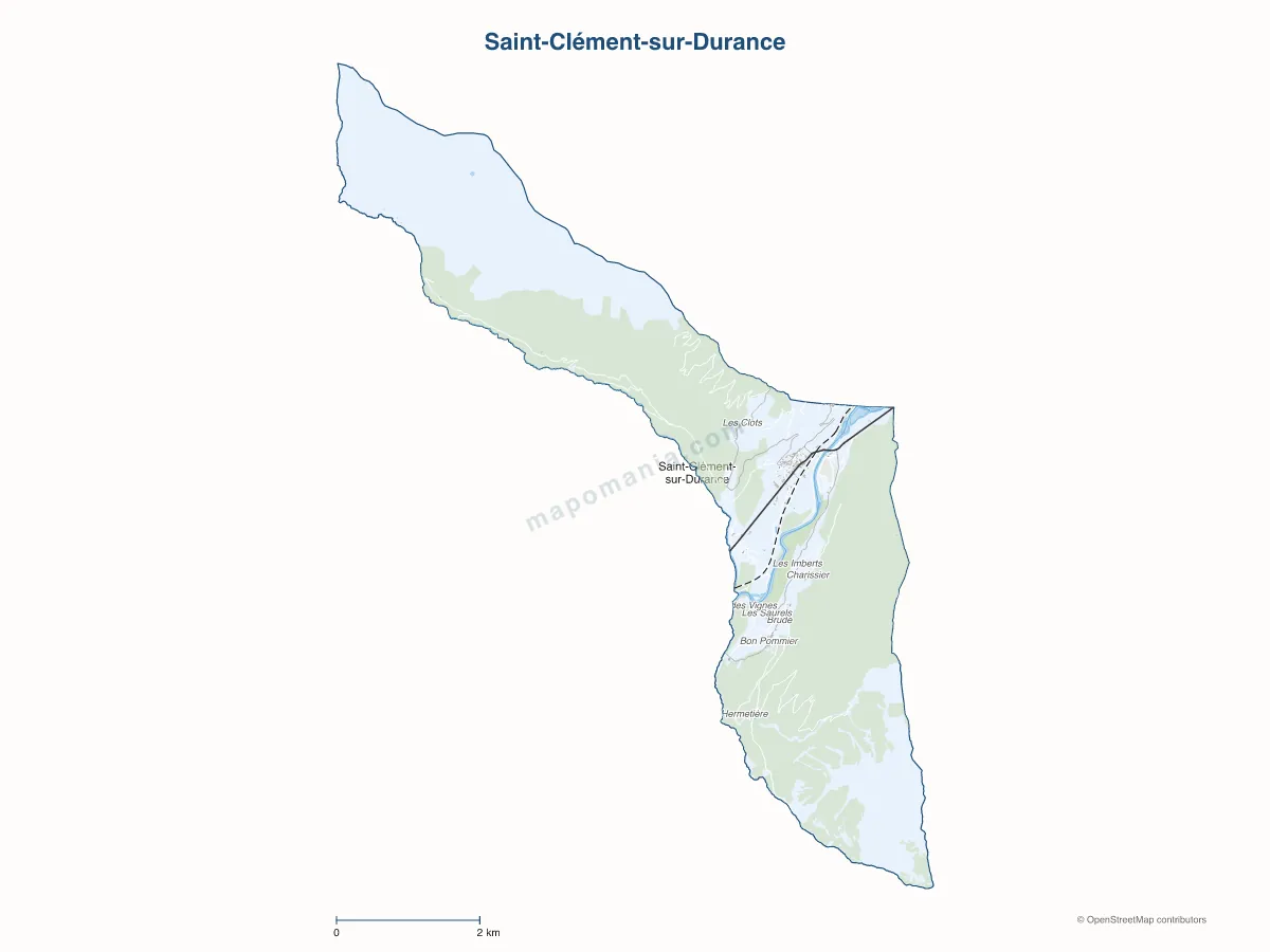 Carte de Saint-Clément-sur-Durance à personnaliser