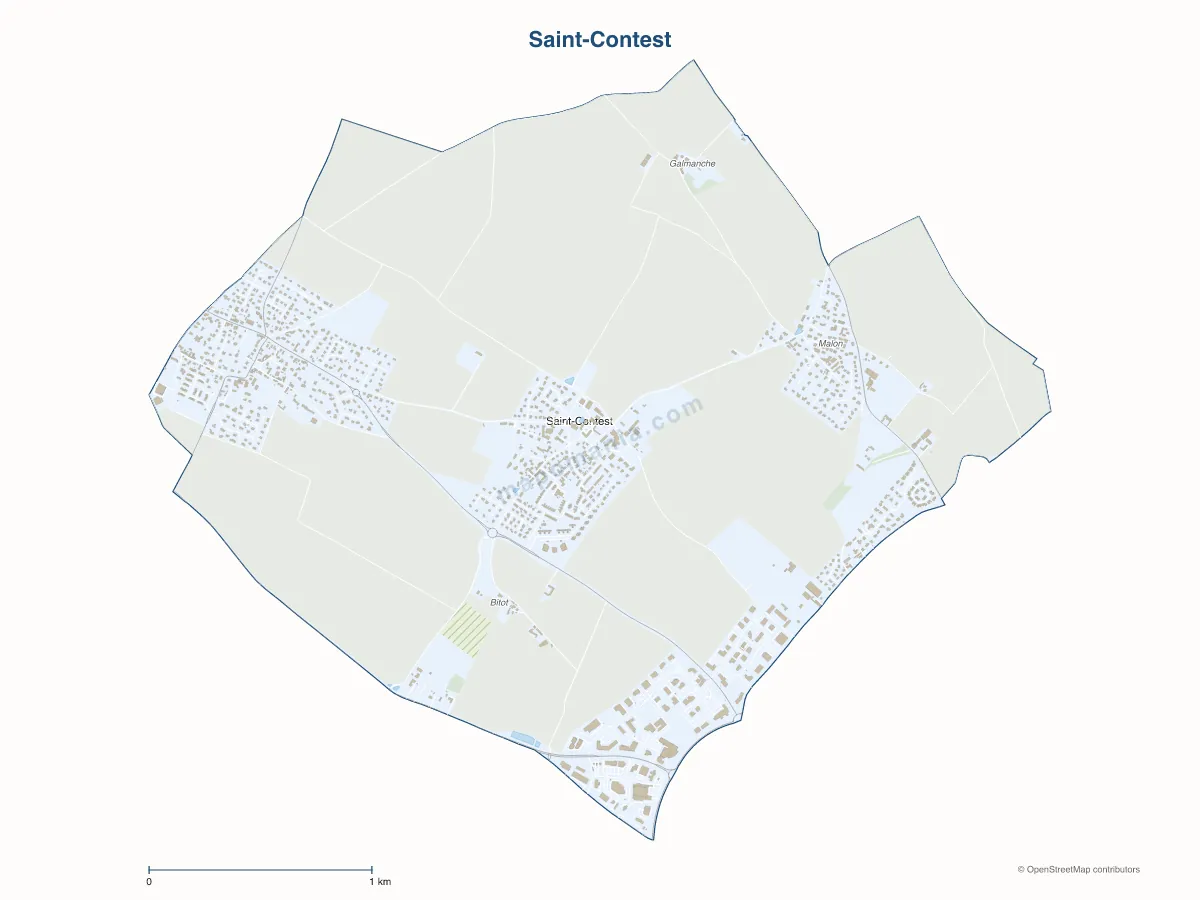 Carte de Saint-Contest à personnaliser