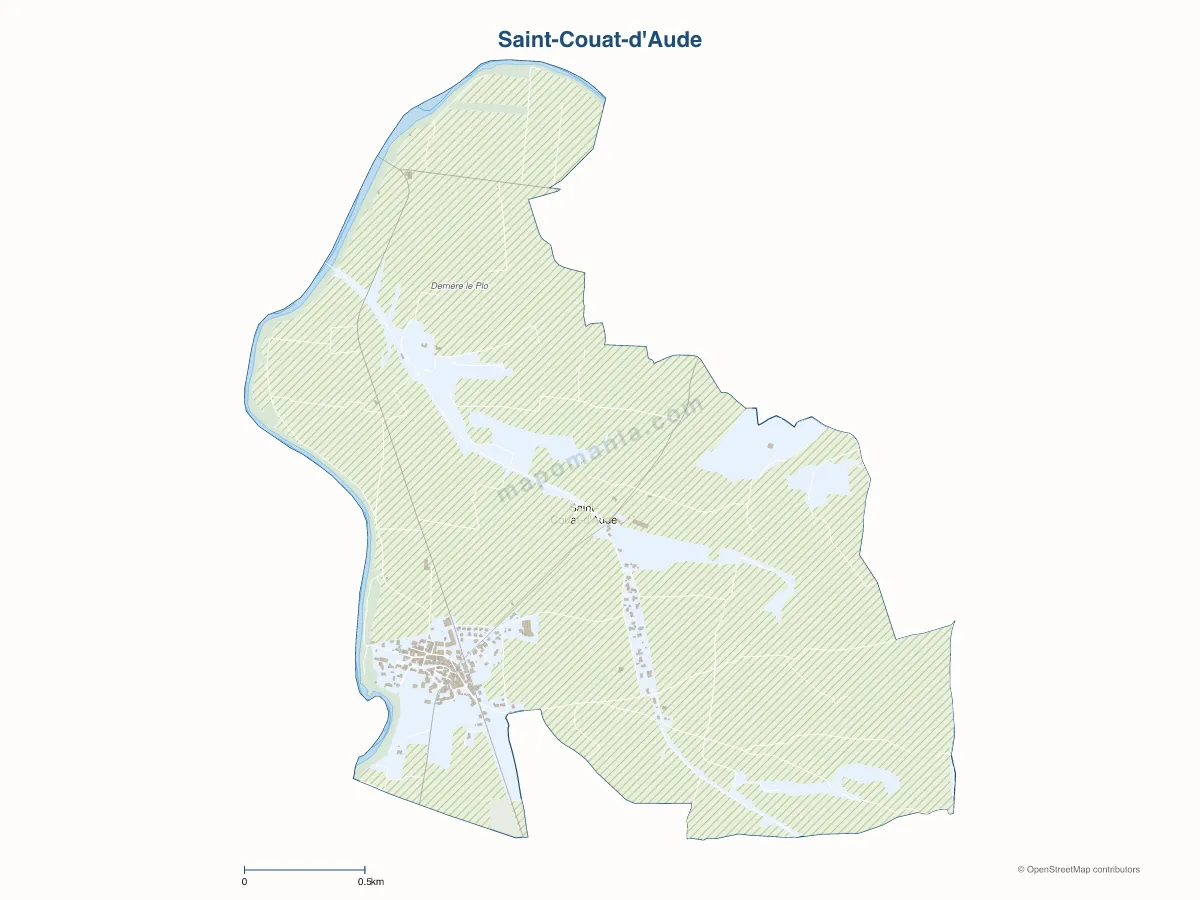 Carte de Saint-Couat-d'Aude à personnaliser