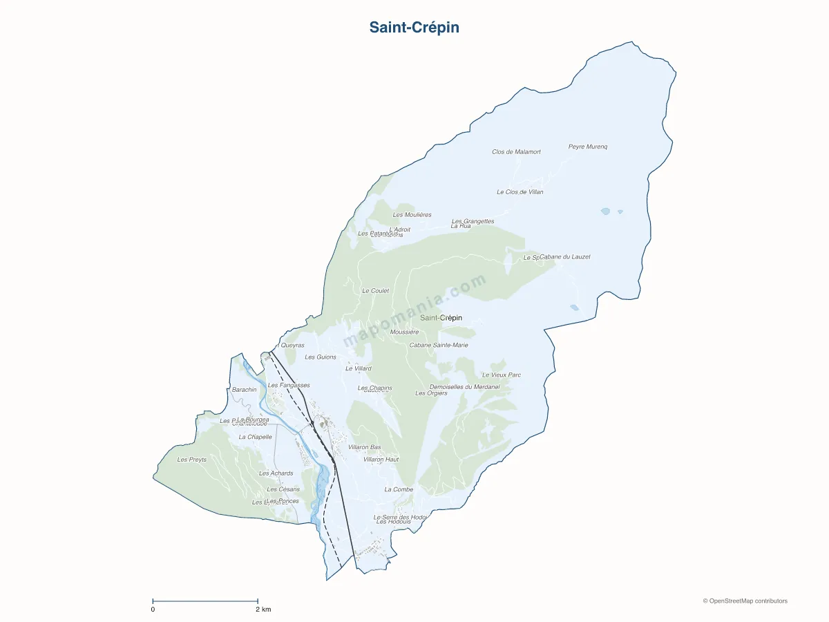 Carte de Saint-Crépin à personnaliser