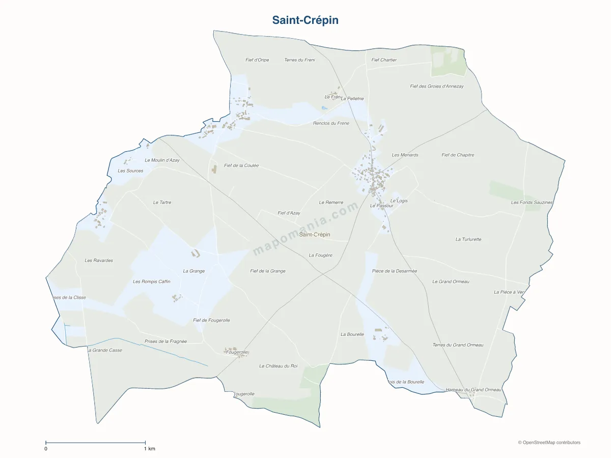 Carte de Saint-Crépin à personnaliser