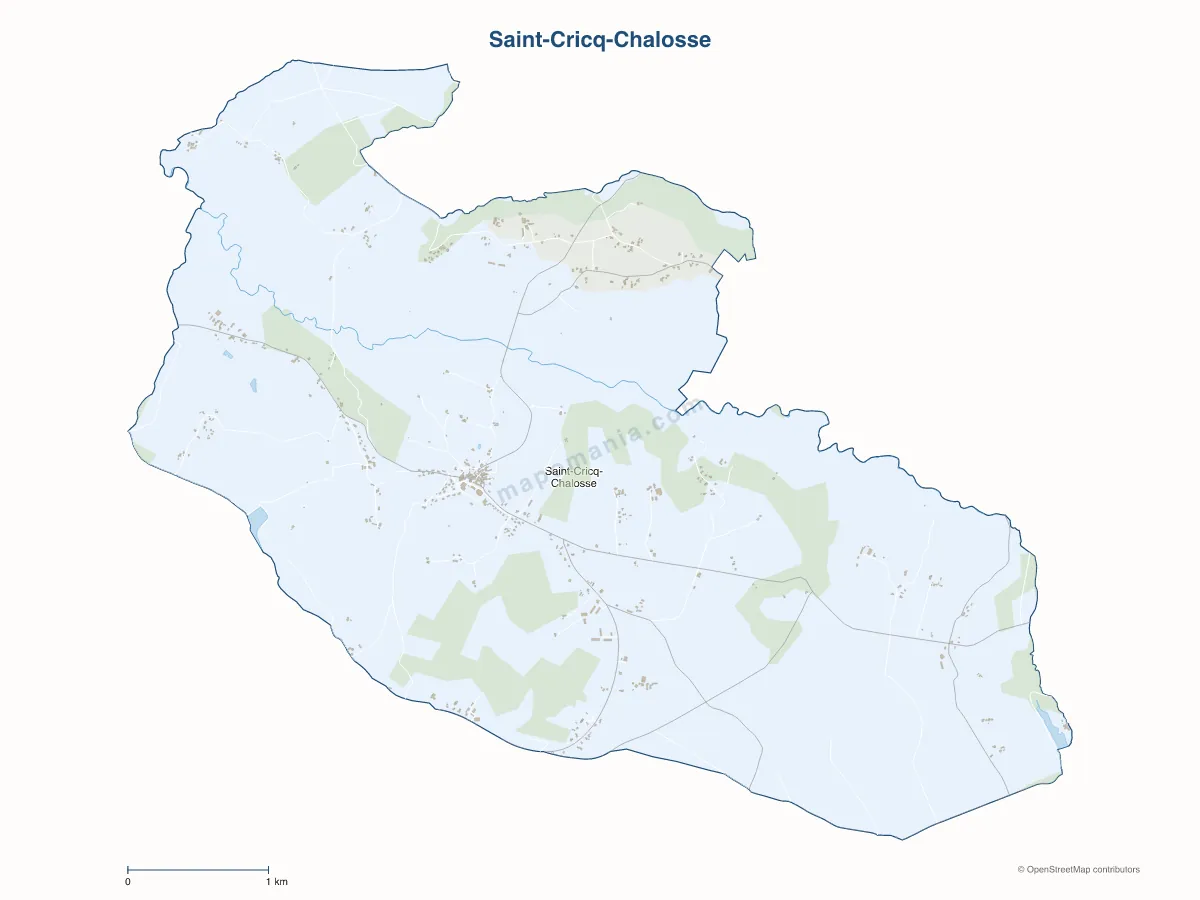 Carte de Saint-Cricq-Chalosse à personnaliser