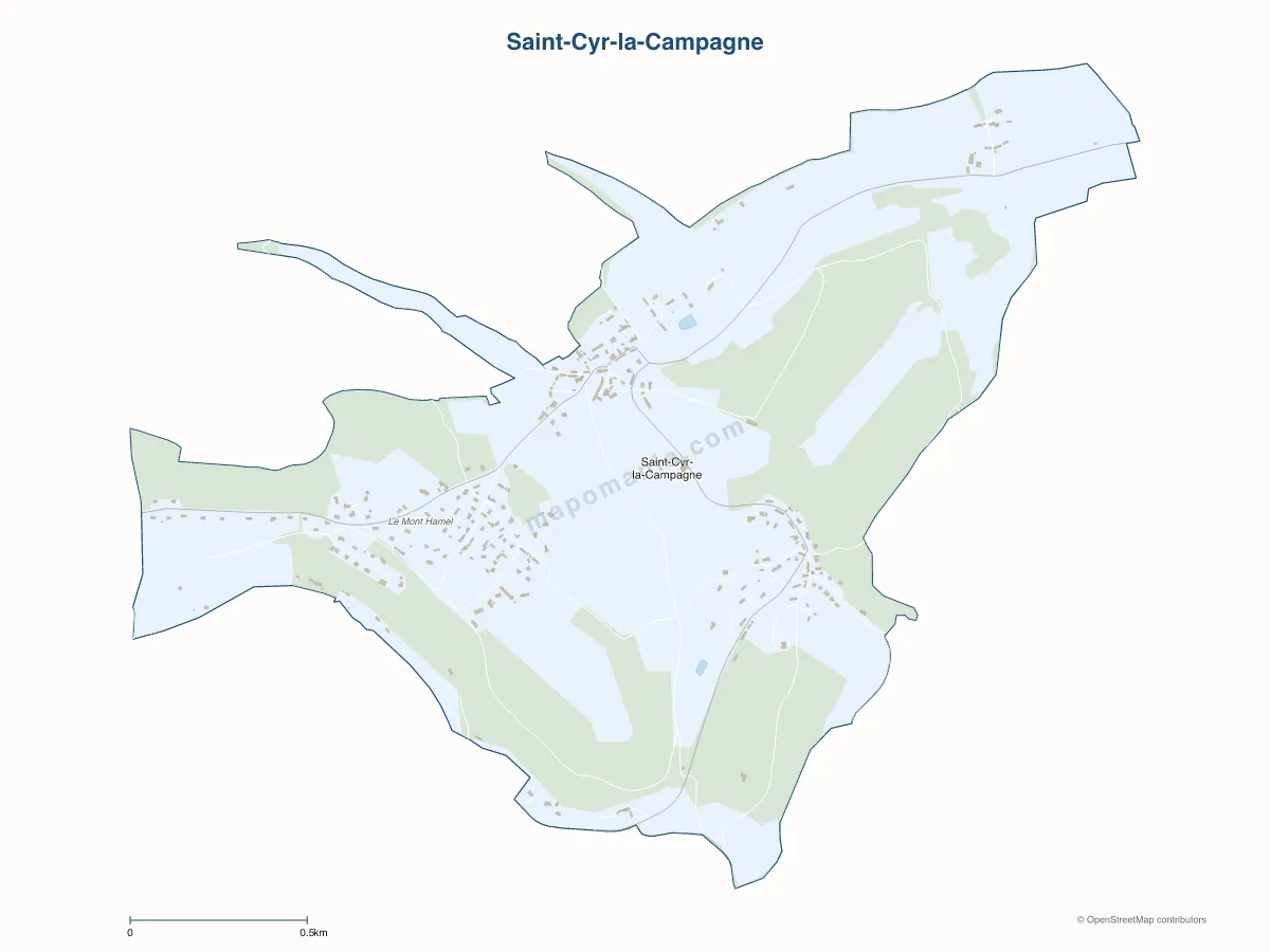 Carte de Saint-Cyr-la-Campagne à personnaliser