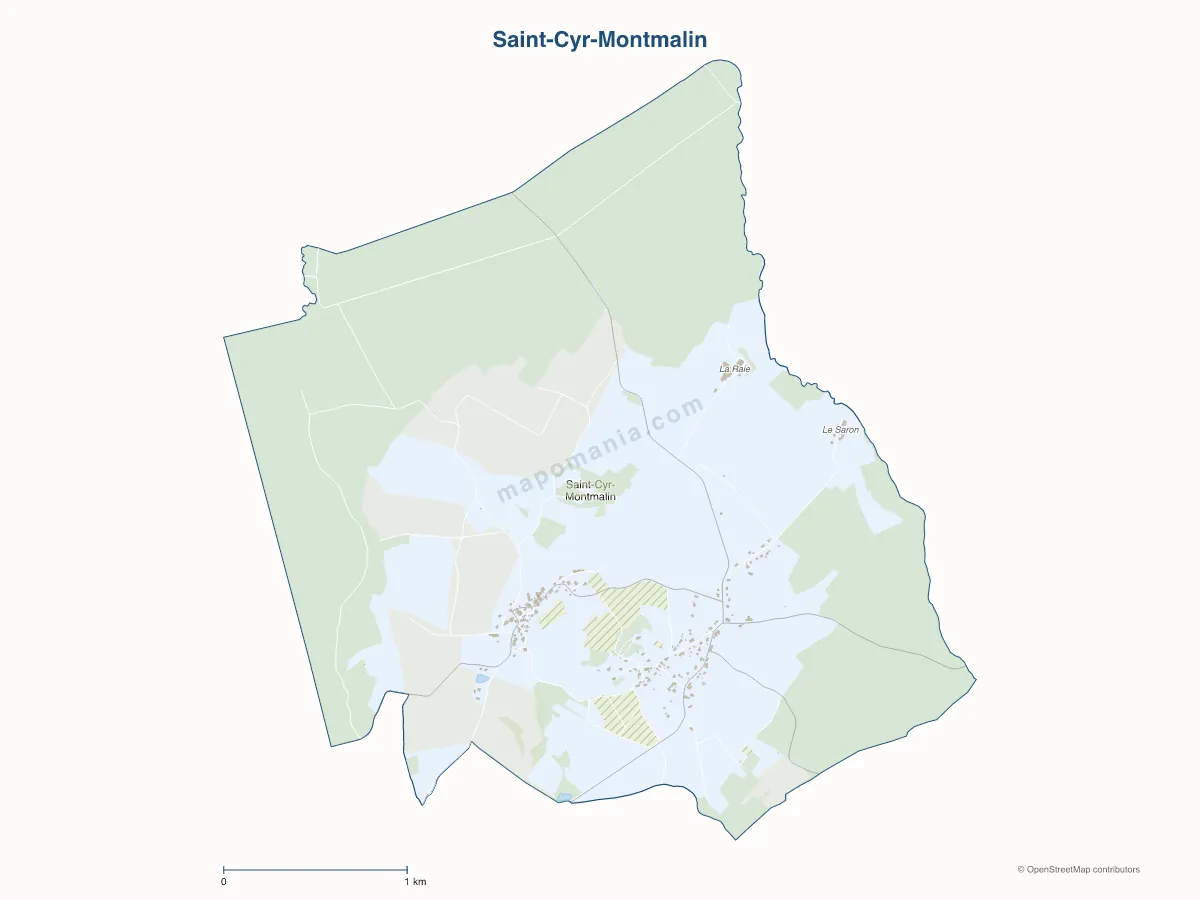 Carte de Saint-Cyr-Montmalin à personnaliser