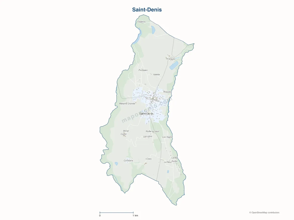 Carte de Saint-Denis à personnaliser
