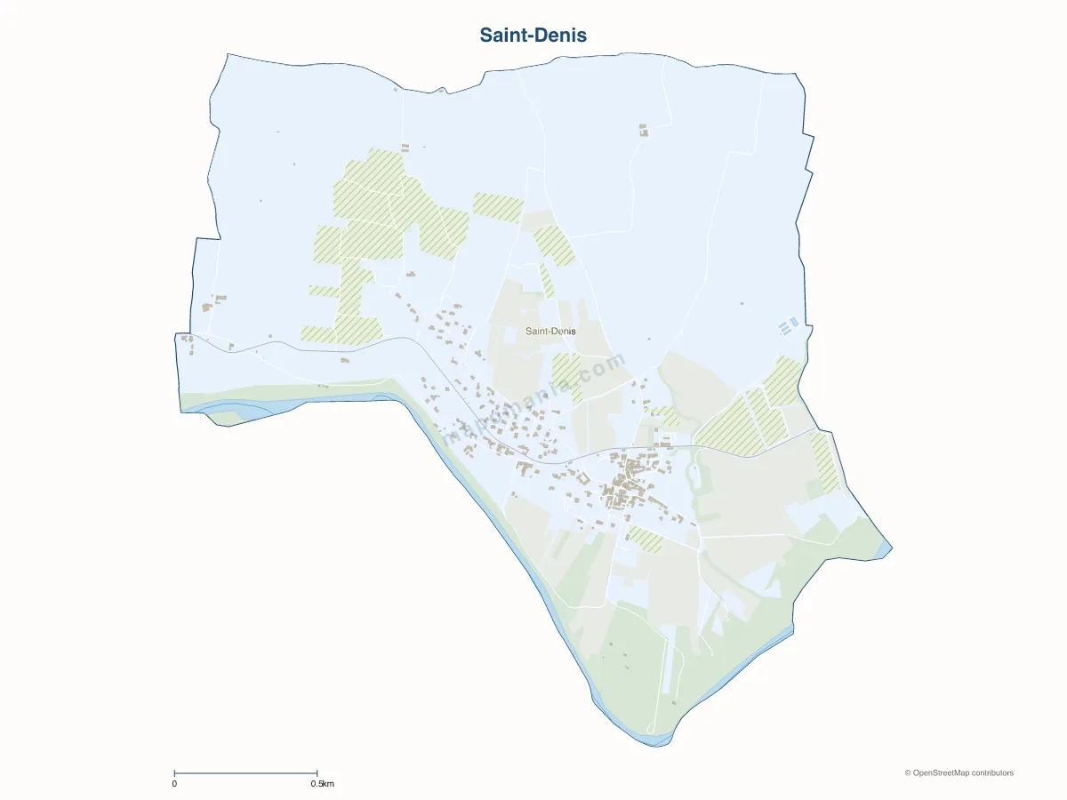 Carte de Saint-Denis à personnaliser