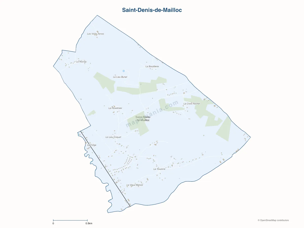 Carte de Saint-Denis-de-Mailloc à personnaliser