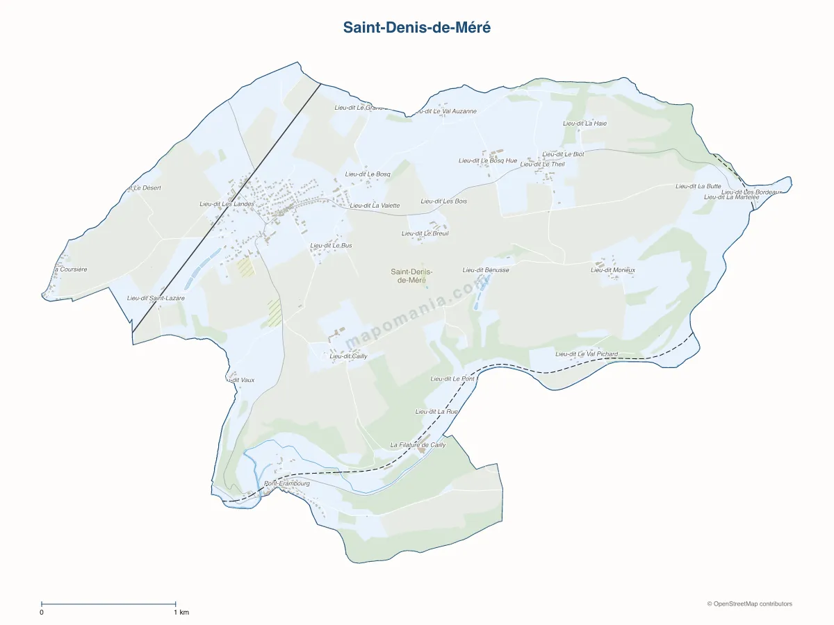 Carte de Saint-Denis-de-Méré à personnaliser