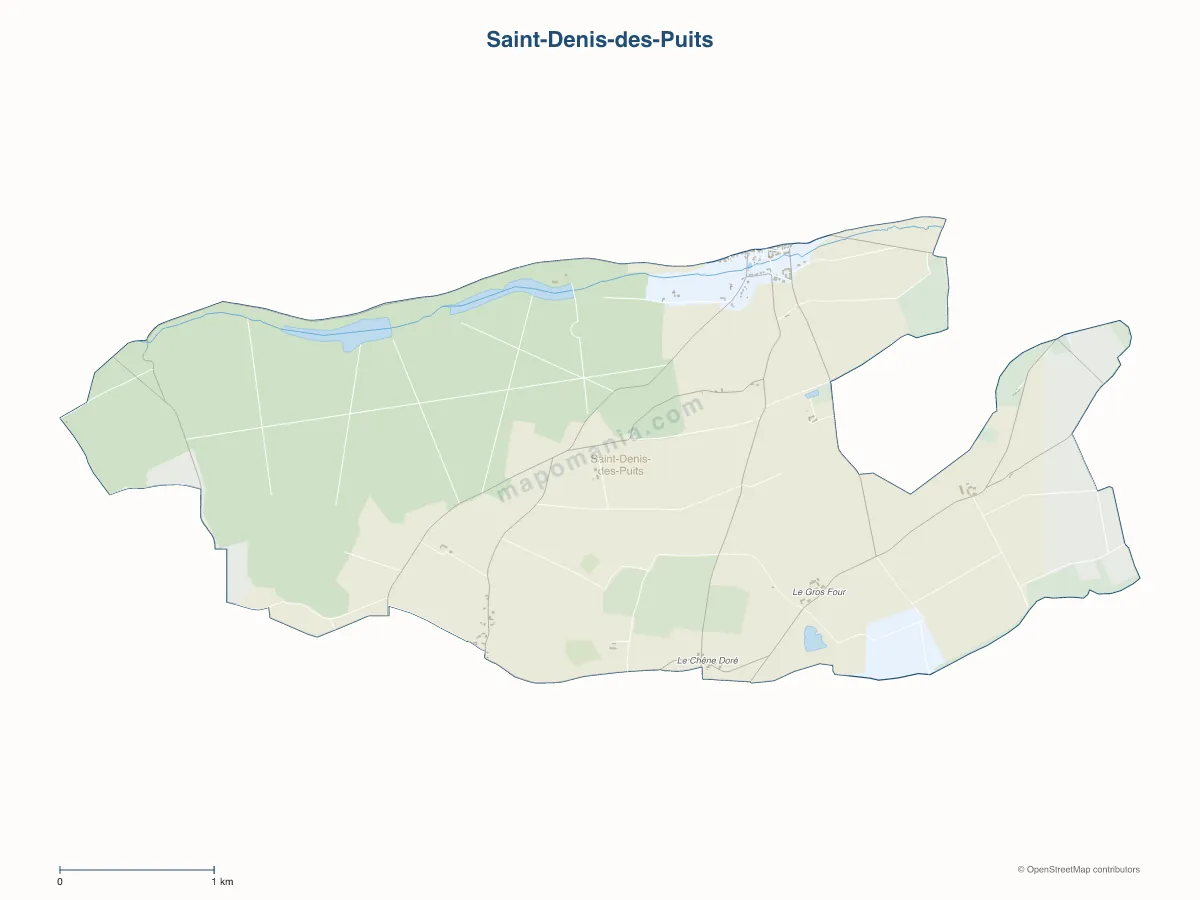 Carte de Saint-Denis-des-Puits à personnaliser