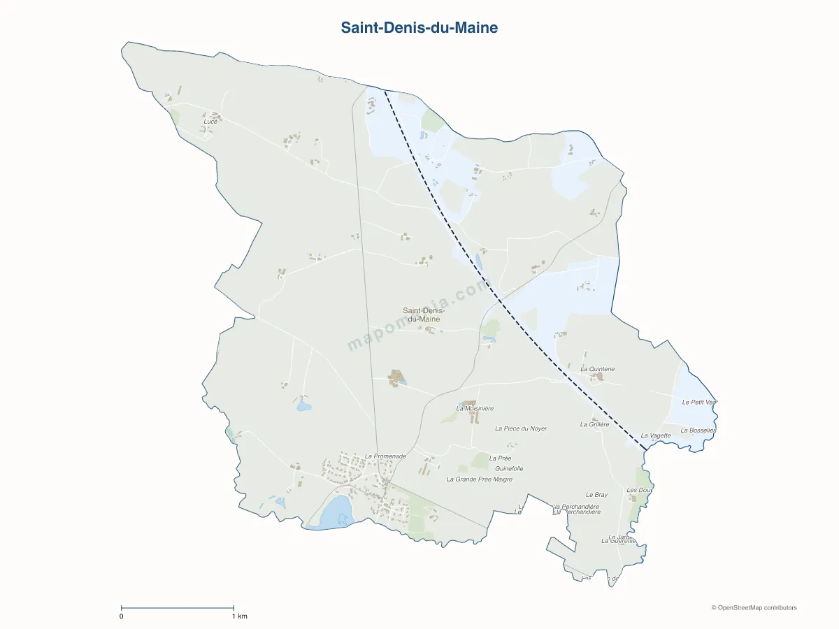 Carte de Saint-Denis-du-Maine à personnaliser