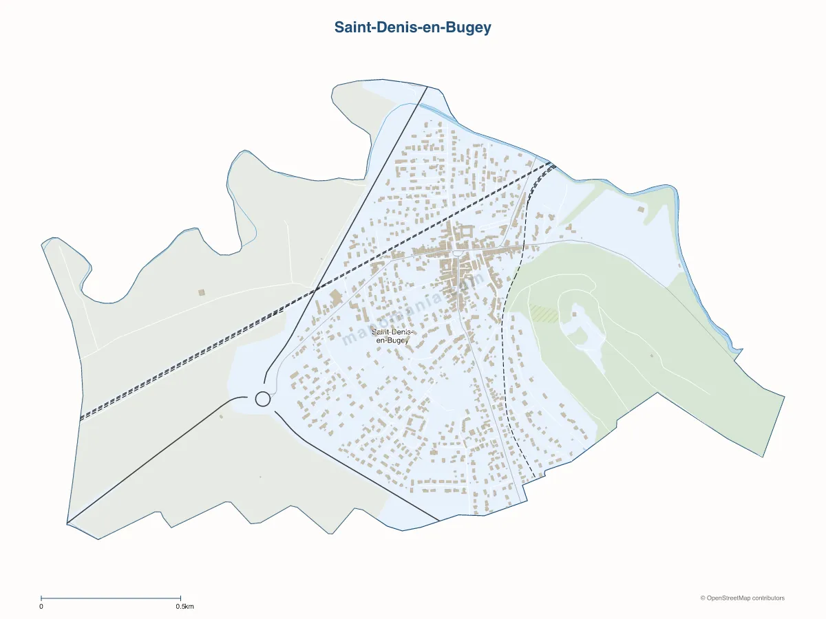 Carte de Saint-Denis-en-Bugey à personnaliser