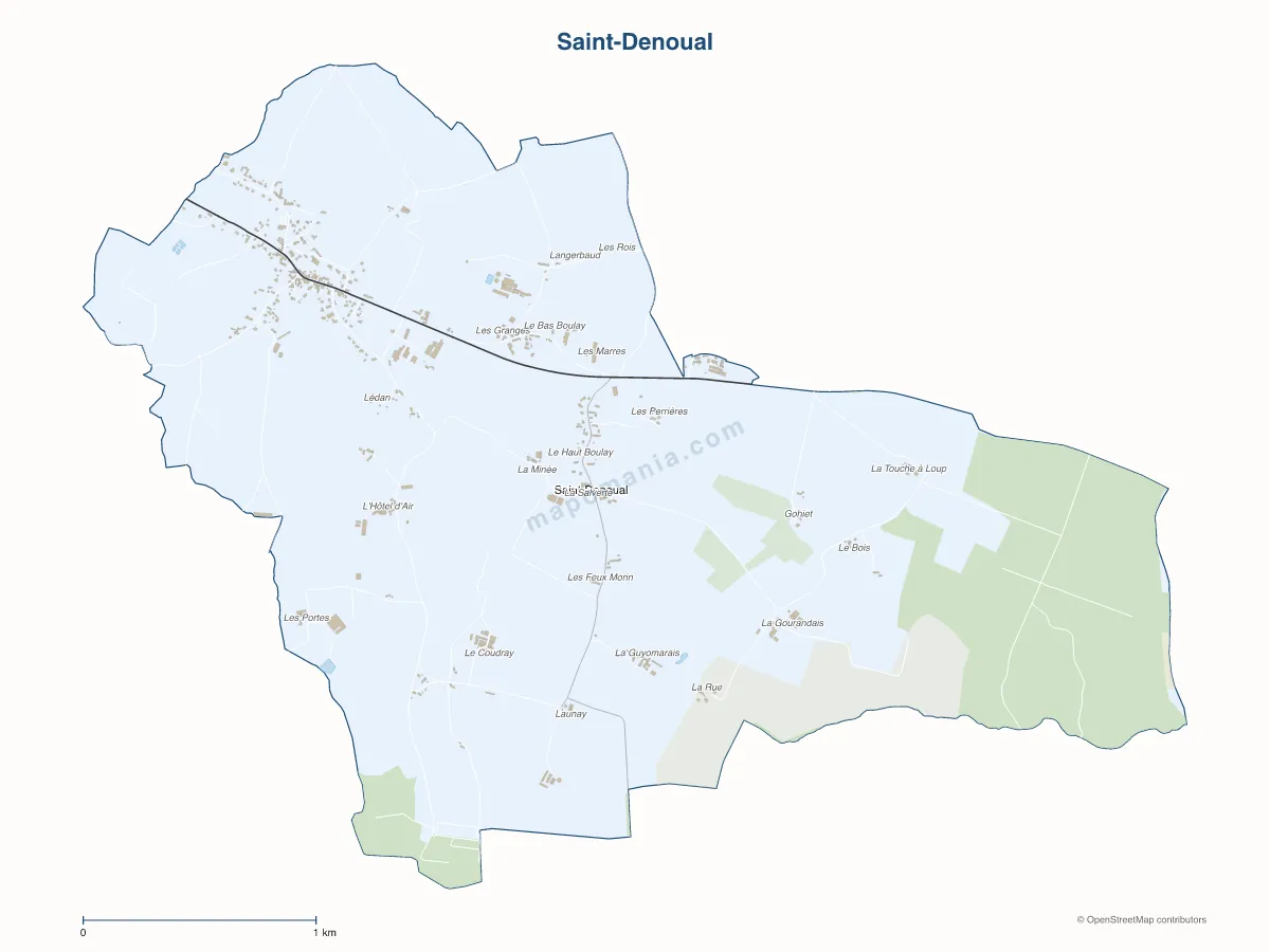 Carte de Saint-Denoual à personnaliser