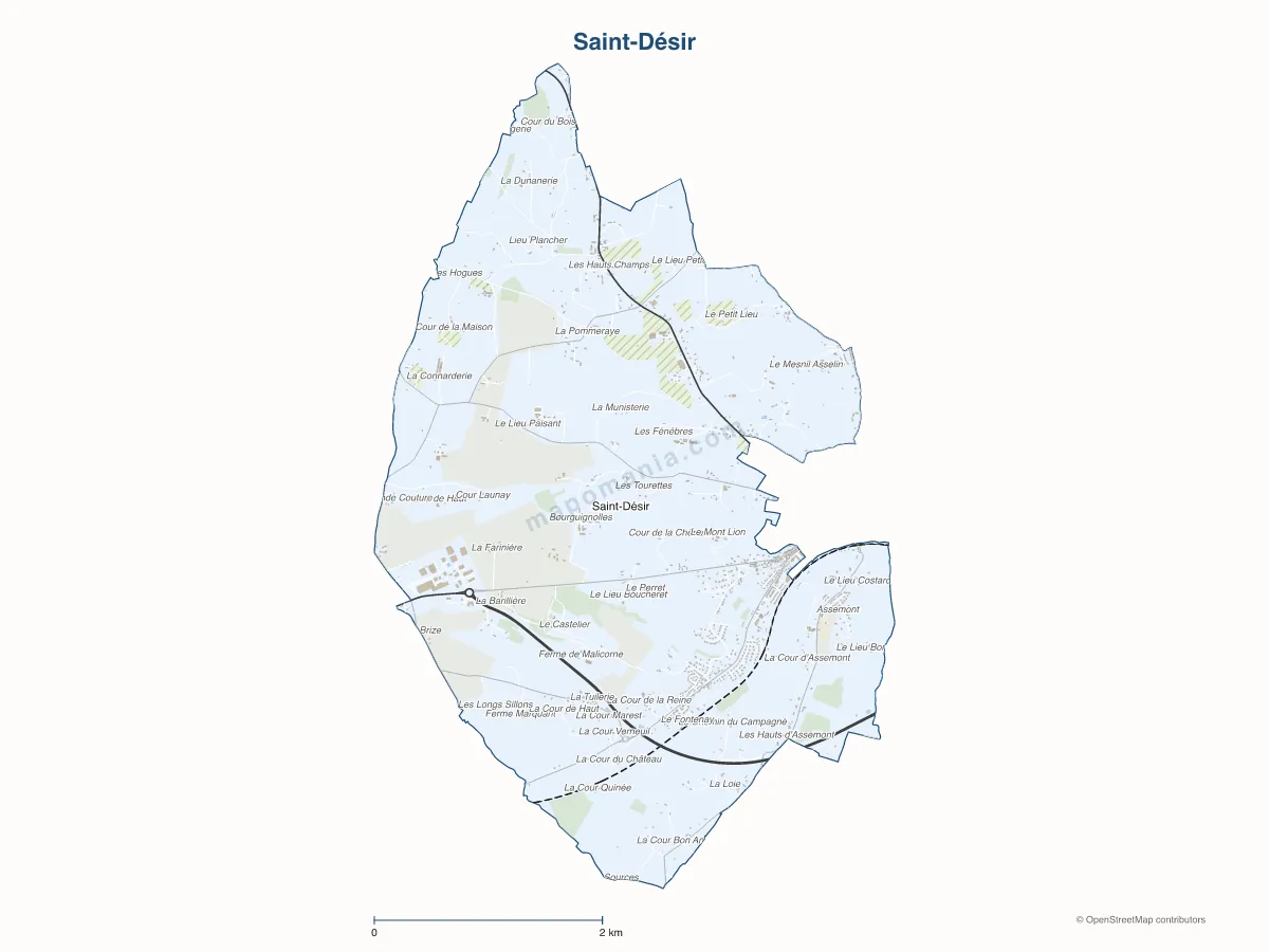 Carte de Saint-Désir à personnaliser