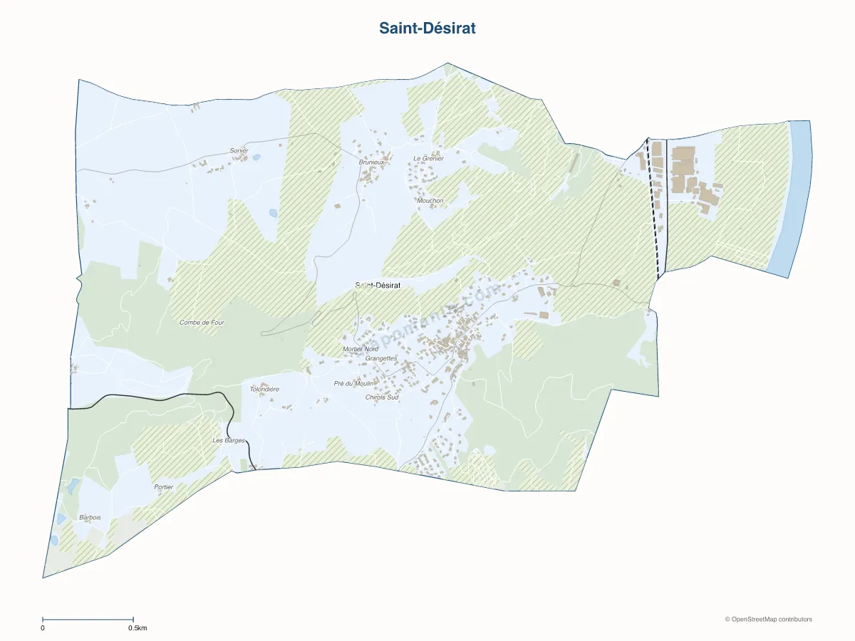 Carte de Saint-Désirat à personnaliser