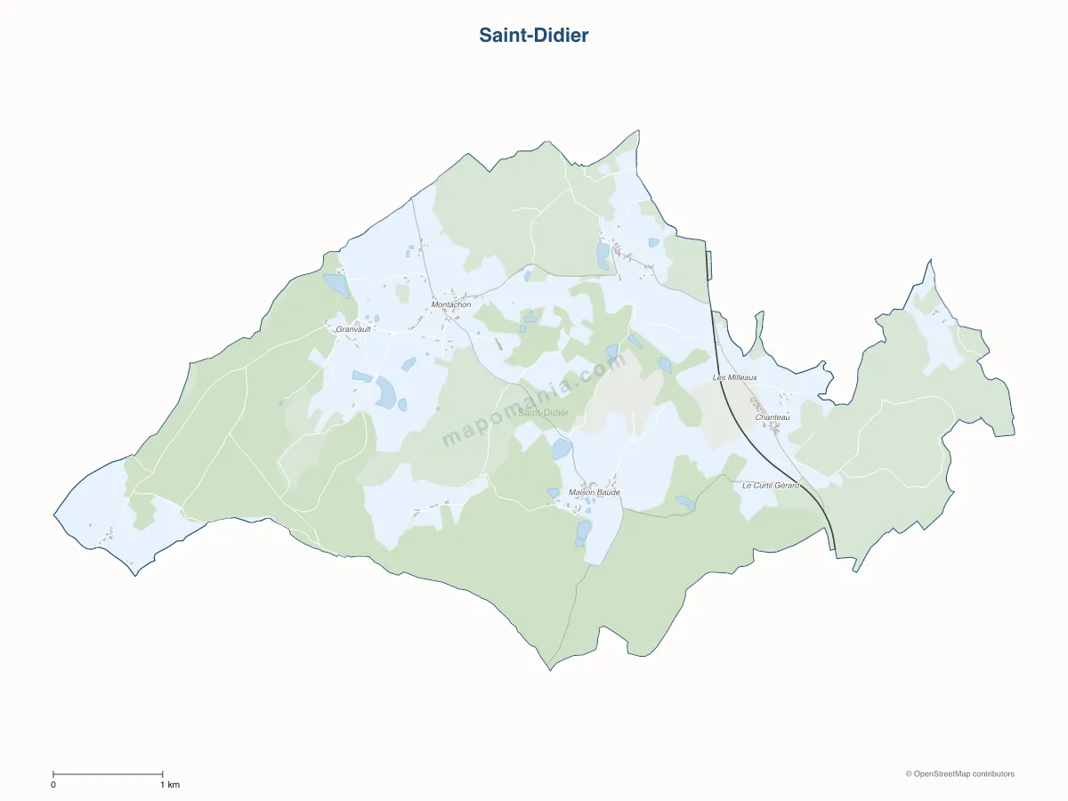 Carte de Saint-Didier à personnaliser
