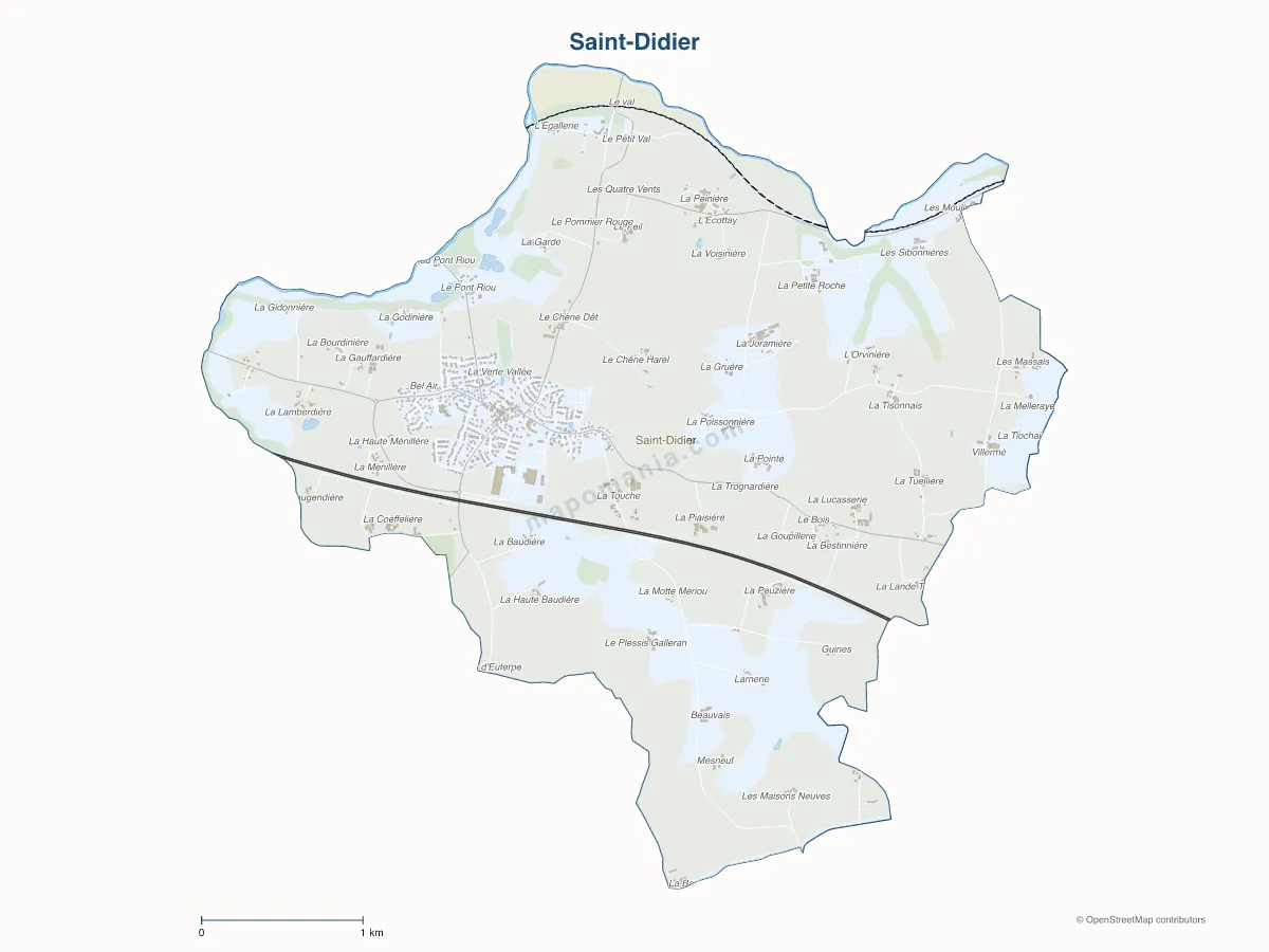 Carte de Saint-Didier à personnaliser