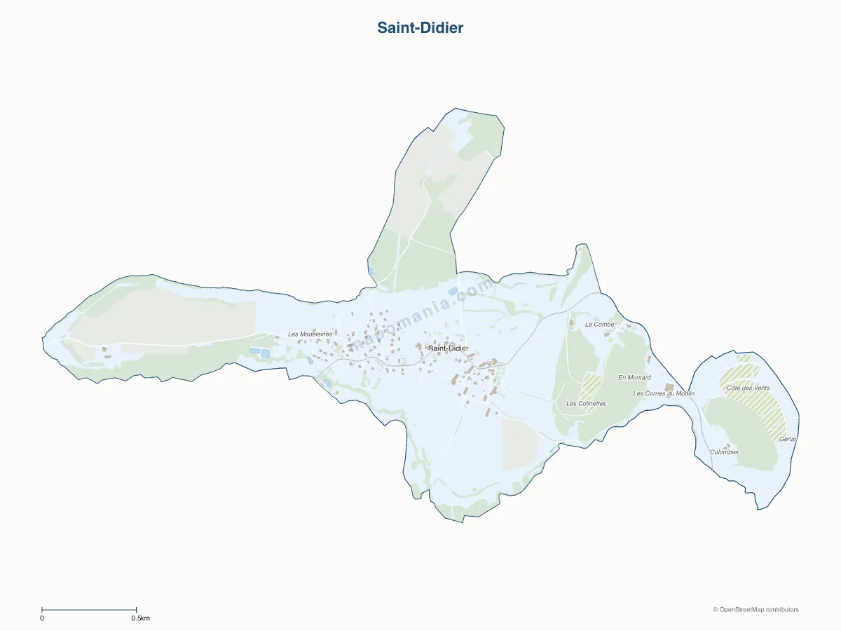 Carte de Saint-Didier à personnaliser