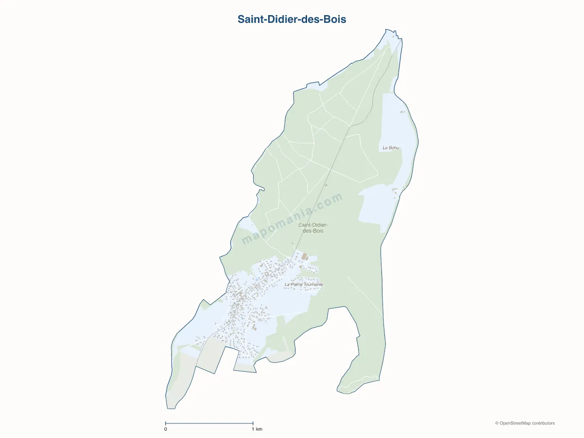 Carte de Saint-Didier-des-Bois à personnaliser