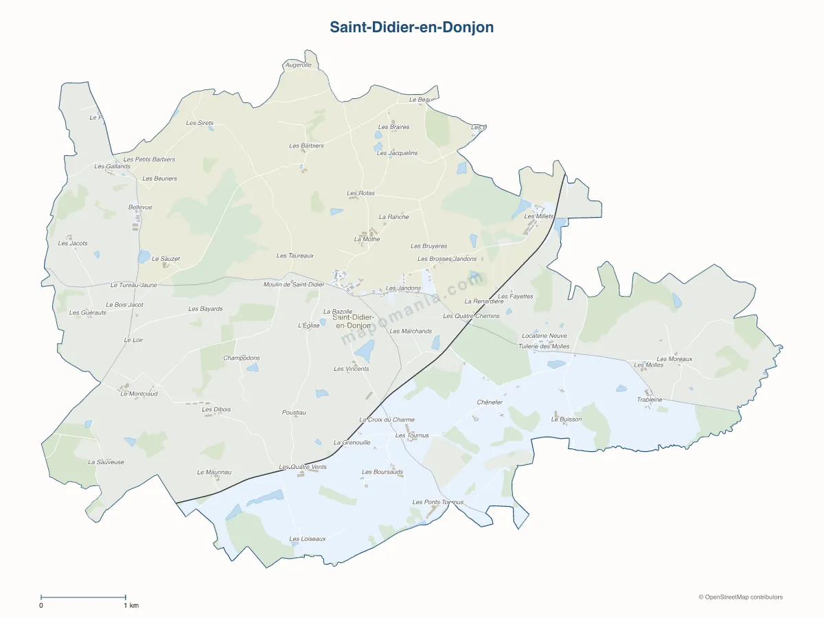 Carte de Saint-Didier-en-Donjon à personnaliser