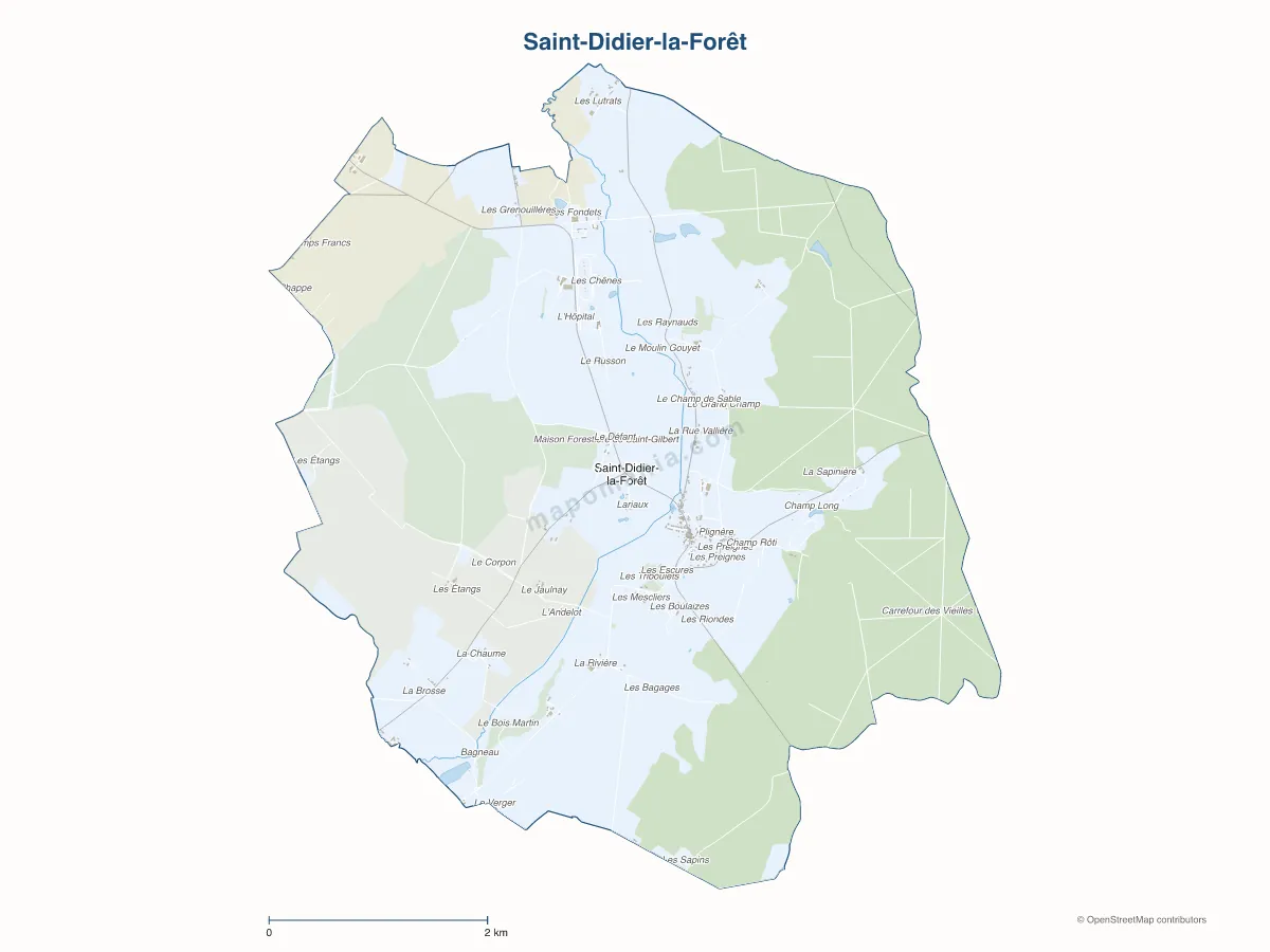 Carte de Saint-Didier-la-Forêt à personnaliser