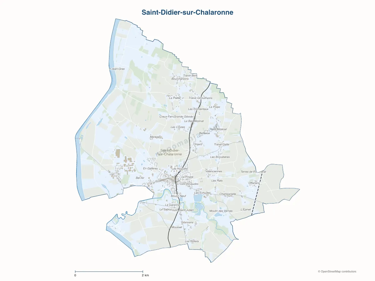 Carte de Saint-Didier-sur-Chalaronne à personnaliser