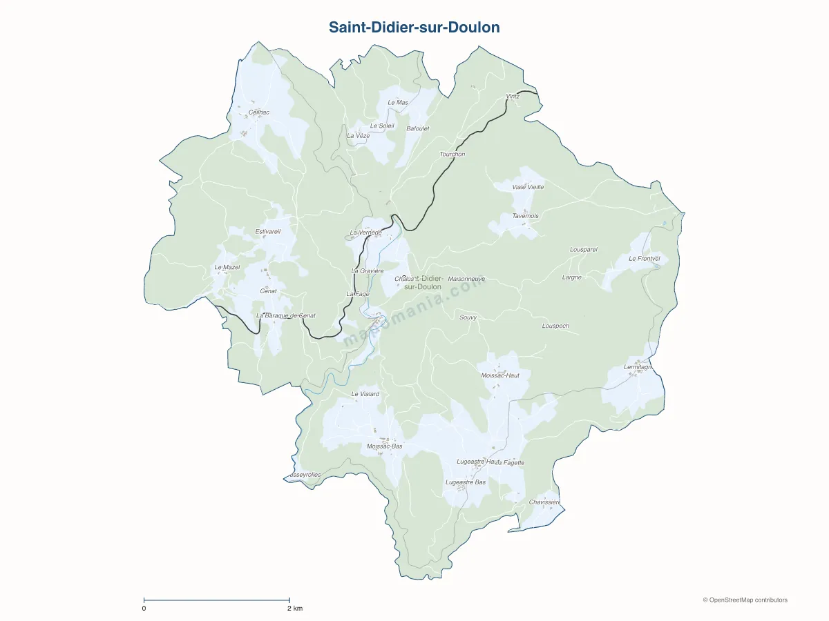 Carte de Saint-Didier-sur-Doulon à personnaliser