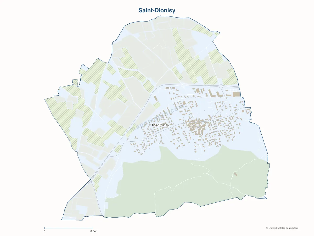 Carte de Saint-Dionisy à personnaliser
