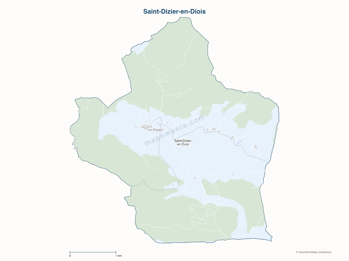 Carte de Saint-Dizier-en-Diois à personnaliser