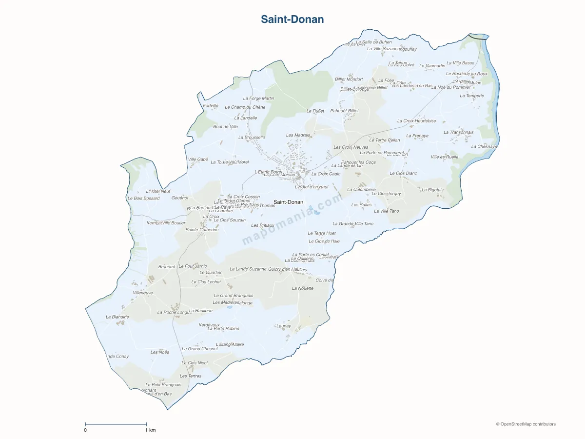 Carte de Saint-Donan à personnaliser