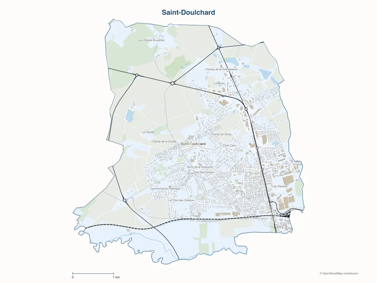 Carte de Saint-Doulchard à personnaliser